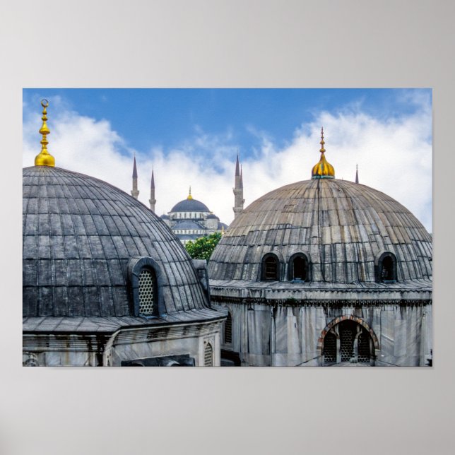 Saint Sophie Cathedral and Blue Mosque - Istanbul Poster (Front)