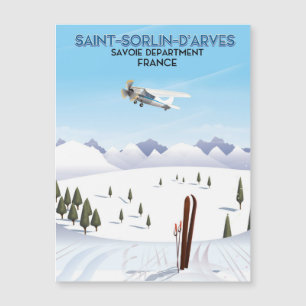 Saint-Sorlin d'Arves France ski poster