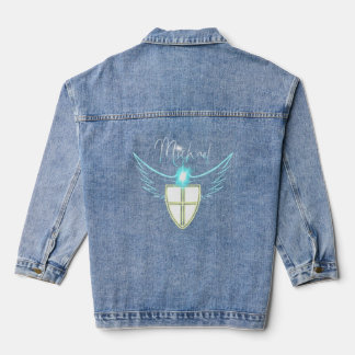 Saint St Michael Catholic Archangel Angel Denim Jacket