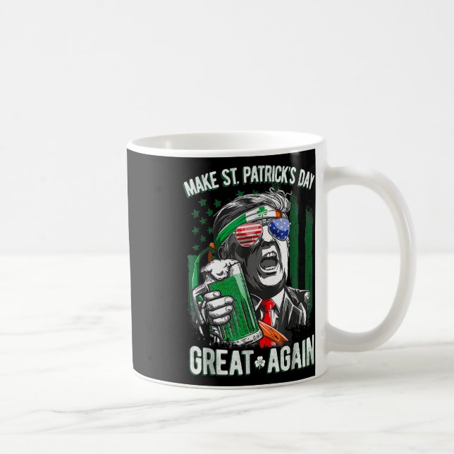 Saint St Patrick's Day Great Again Funny Trump 1  Coffee Mug (Right)