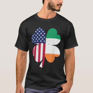 Saint St Patricks Day Irish American USA Shamrock  T-Shirt