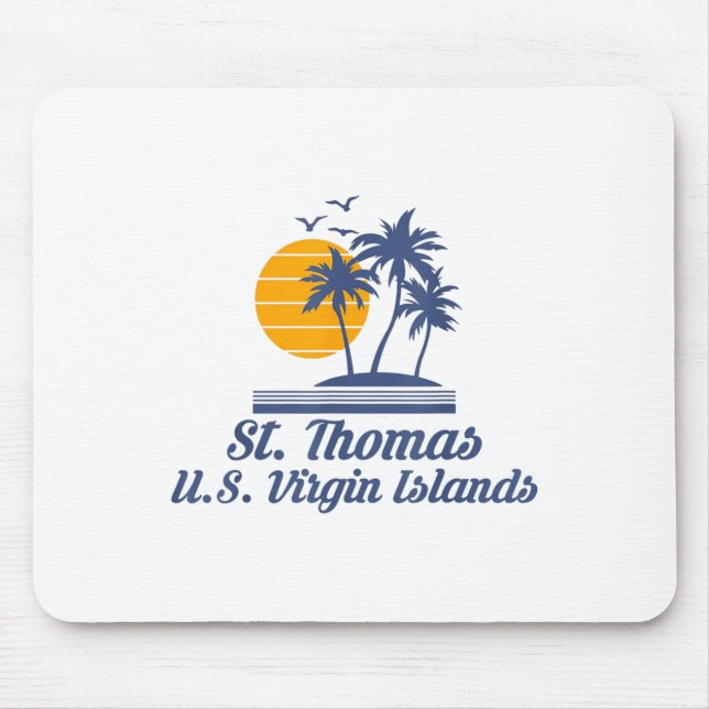 Saint St Thomas Us Virgin Islands Beach Caribbean  Mouse Pad (Front)
