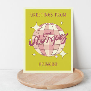 Saint St Tropez France retro vintage Postcard