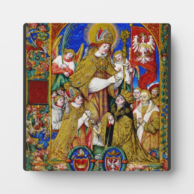 Saint Stanislaus Bishop and Martyr Fine Art Plaque (Front)