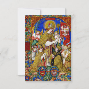 Saint Stanislaus of Poland Premium Holy Card