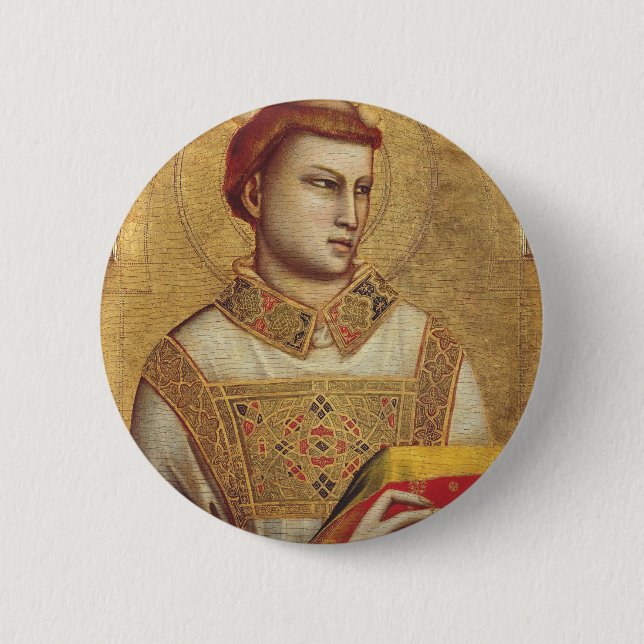 Saint Stephen by Giotto 6 Cm Round Badge (Front)