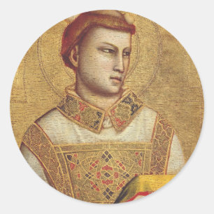 Saint Stephen by Giotto Classic Round Sticker