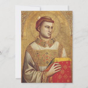 Saint Stephen by Giotto Fine Art Reproduction Invitation