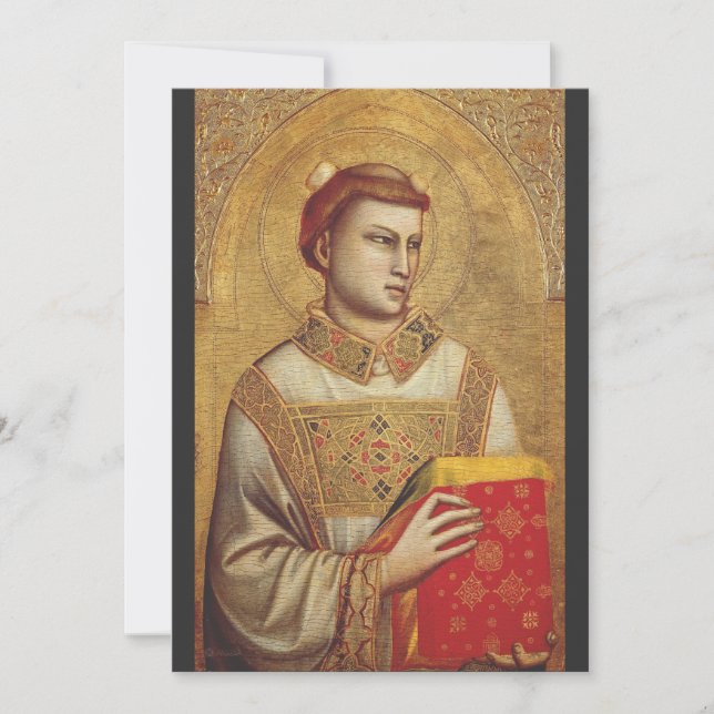 Saint Stephen by Giotto Holiday Card (Front)