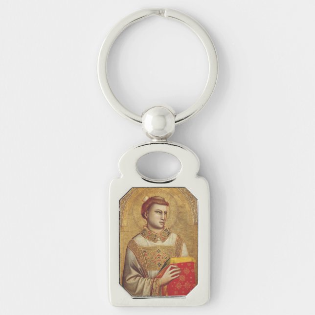 Saint Stephen by Giotto Key Ring (Front)