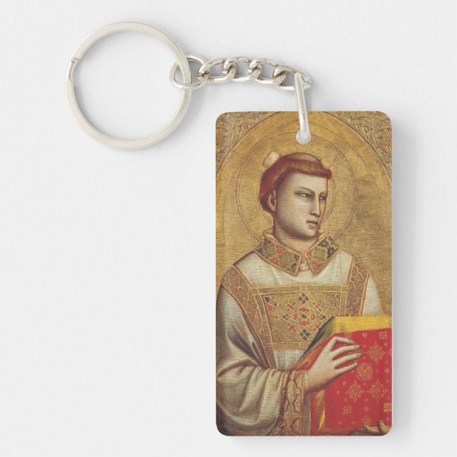 Saint Stephen by Giotto Key Ring (Front)