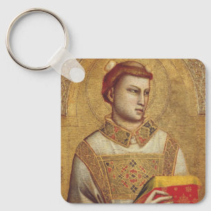 Saint Stephen by Giotto Key Ring