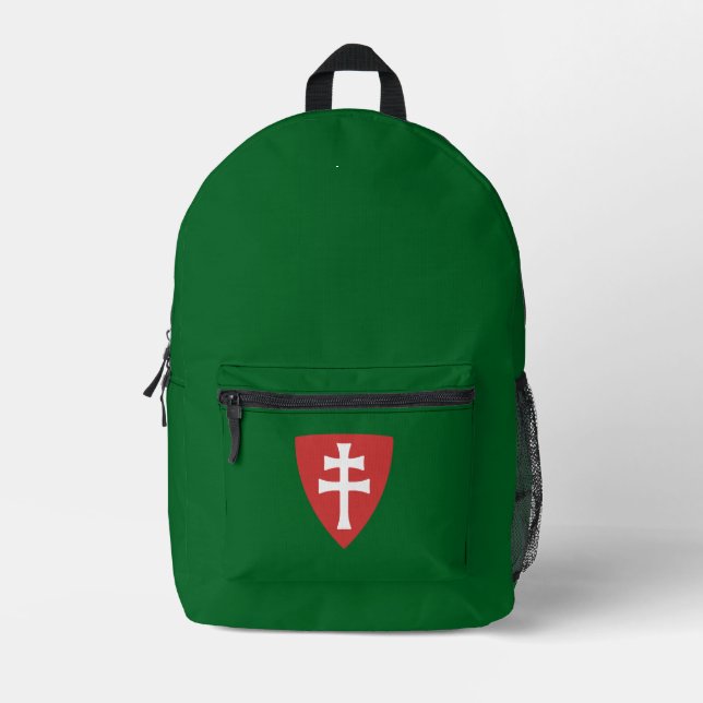 saint stephen hungarian cross symbol hungary king  printed backpack (Front)