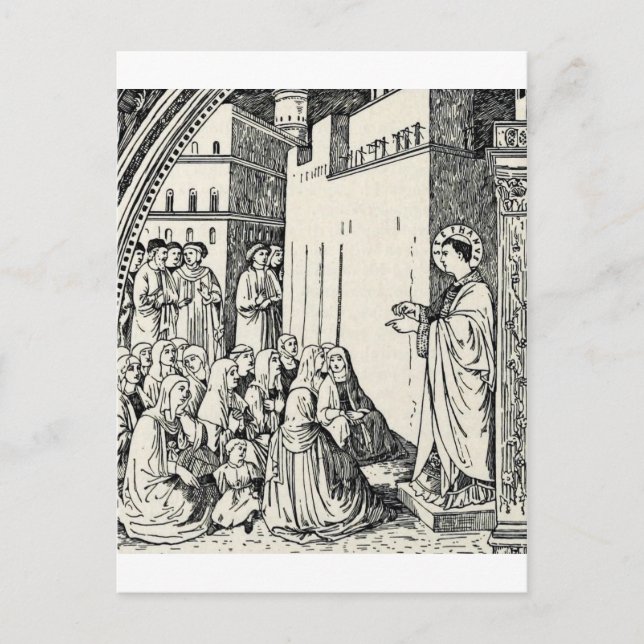 Saint Stephen Preaching by Fra Angelico Postcard (Front)