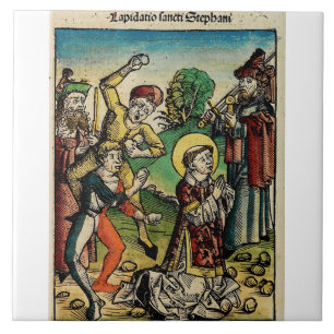 Saint Stephen Protomartyr First Martyr Ceramic Tile
