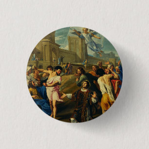Saint Stephen the Protomartyr Fine Art Iconography 3 Cm Round Badge