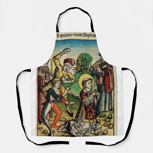 Saint Stephen the Protomartyr Fine Art Iconography Apron (Front)