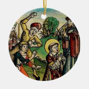 Saint Stephen the Protomartyr Fine Art Iconography Ceramic Ornament