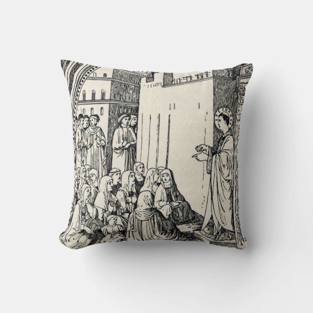 Saint Stephen the Protomartyr Fine Art Iconography Cushion (Front)