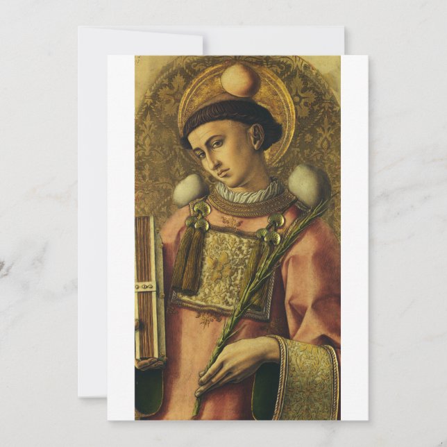 Saint Stephen the Protomartyr Fine Art Iconography Invitation (Front)