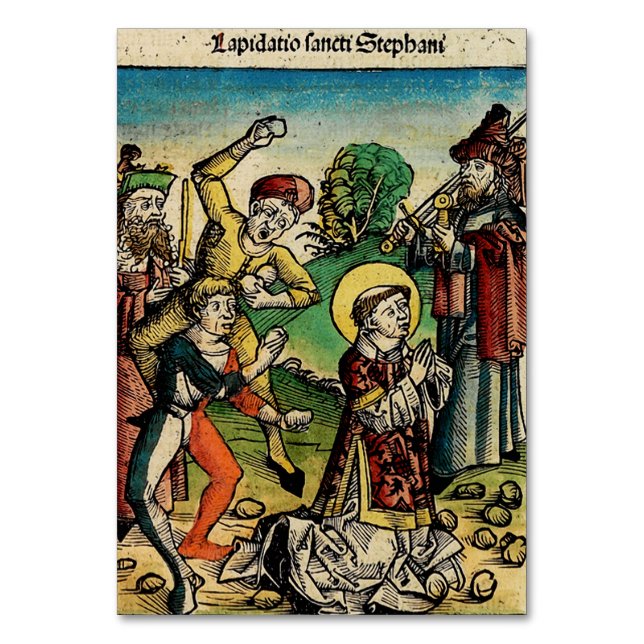 Saint Stephen the Protomartyr Fine Art Iconography Table Number (Front)