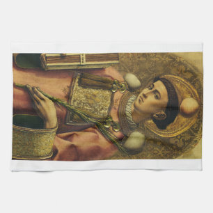 Saint Stephen the Protomartyr Fine Art Iconography Tea Towel