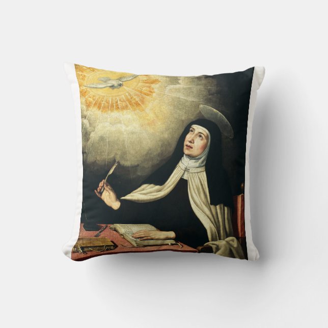 Saint Teresa of Avila Mystic of Fire Art  Cushion (Front)