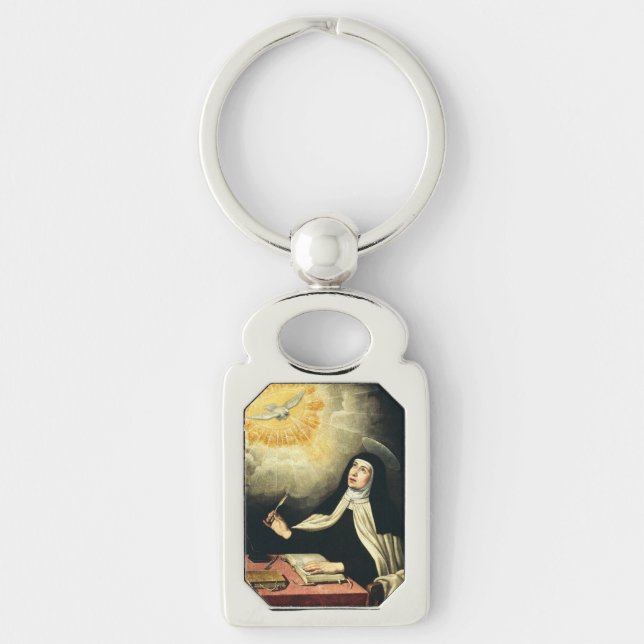 Saint Teresa of Avila Mystic of Fire Art  Key Ring (Front)