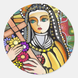 Saint Teresa of Jesus Classic Round Sticker