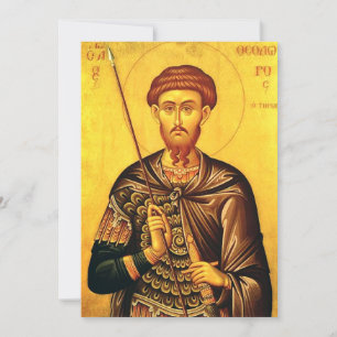 Saint Theodore Tiron orthodox icon Invitation