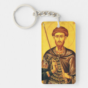 Saint Theodore Tiron orthodox icon Key Ring