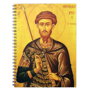 Saint Theodore Tiron orthodox icon Notebook