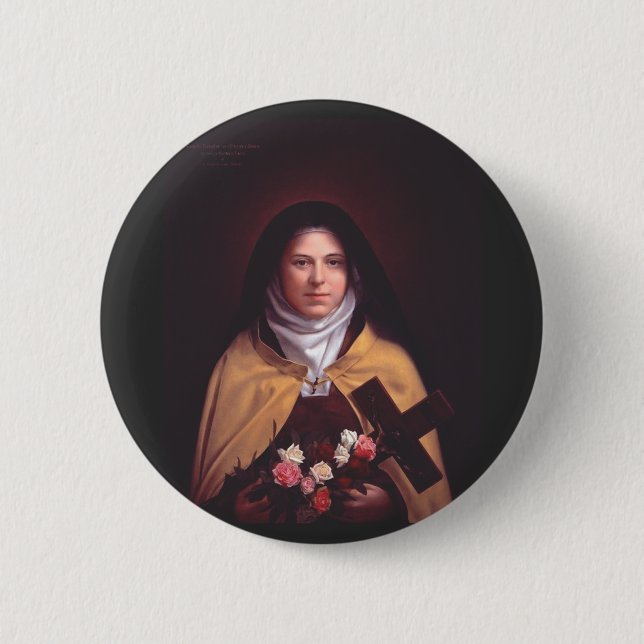 Saint Therese of Lisieux 6 Cm Round Badge (Front)