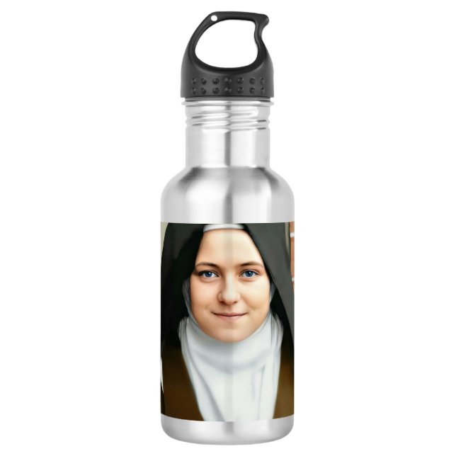 saint therese of lisieux 710 ml water bottle (Front)