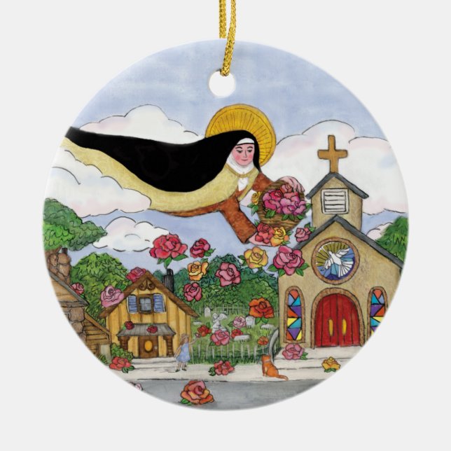 Saint Therese of Lisieux Ornament (Front)