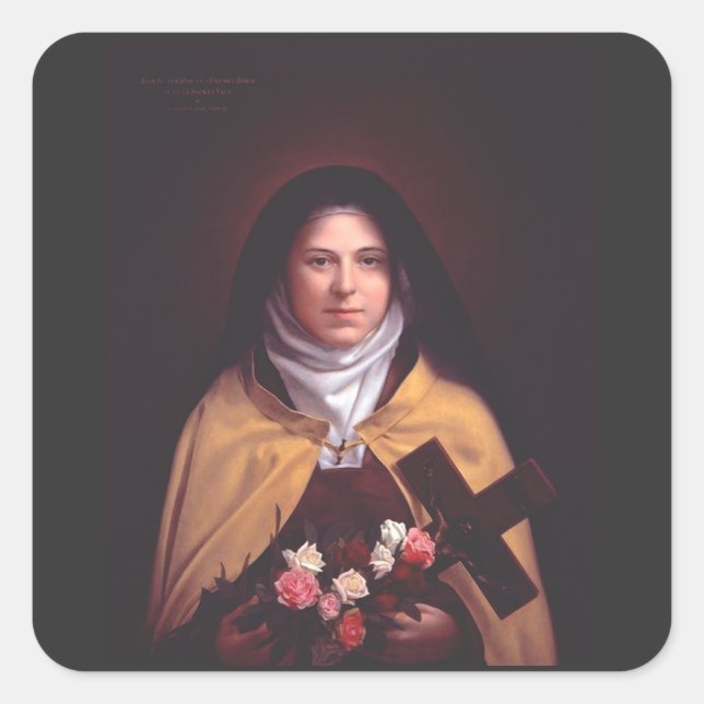 Saint Therese of Lisieux  Square Sticker (Front)