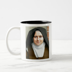 saint therese of lisieux Two-Tone coffee mug
