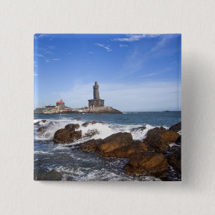 Saint Thiruvalluvar Statue Tamil Nadu, India 15 Cm Square Badge