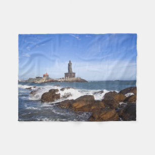 Saint Thiruvalluvar Statue   Tamil Nadu, India Fleece Blanket