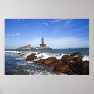 Saint Thiruvalluvar Statue Tamil Nadu, India Poster