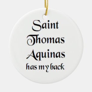 saint thomas aquinas ceramic ornament