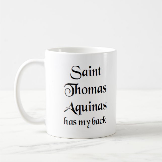 saint thomas aquinas coffee mug (Left)