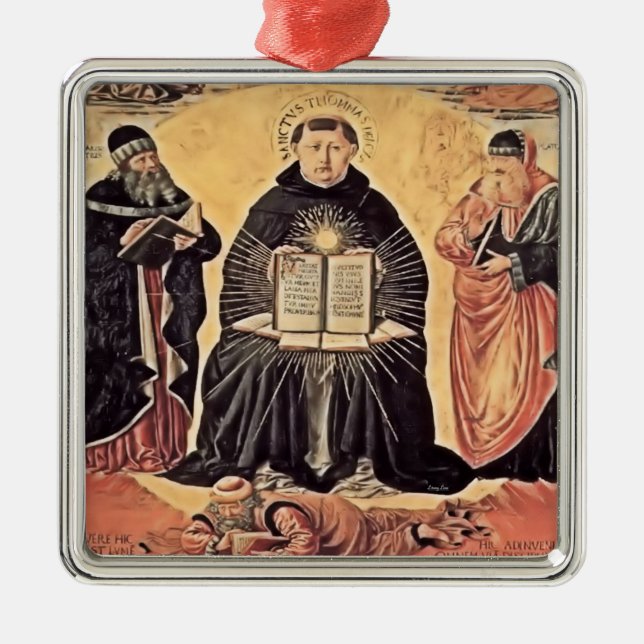 Saint Thomas Aquinas Metal Ornament (Front)