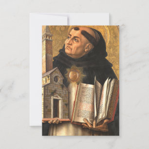 Saint Thomas Aquinas Premium Holy Card