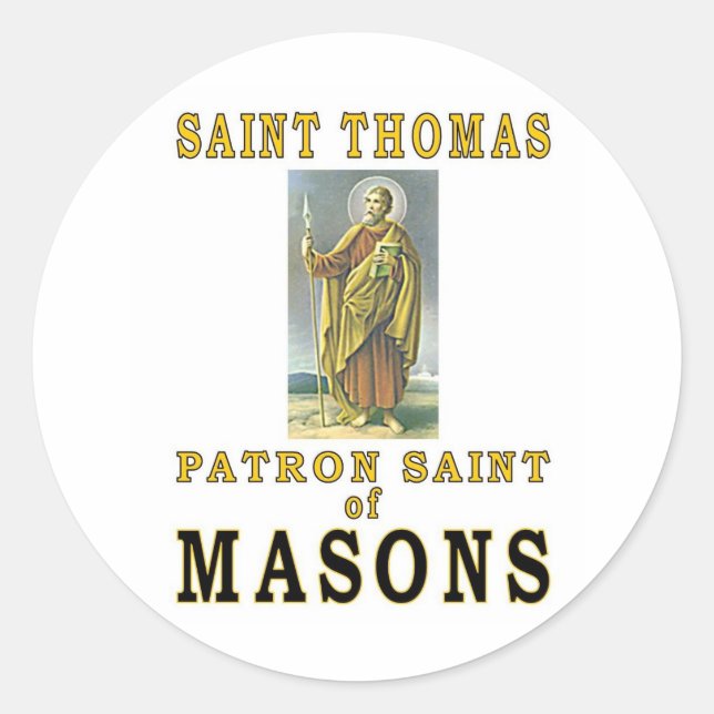 SAINT THOMAS CLASSIC ROUND STICKER (Front)