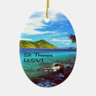 Saint Thomas Coral World Ceramic Ornament