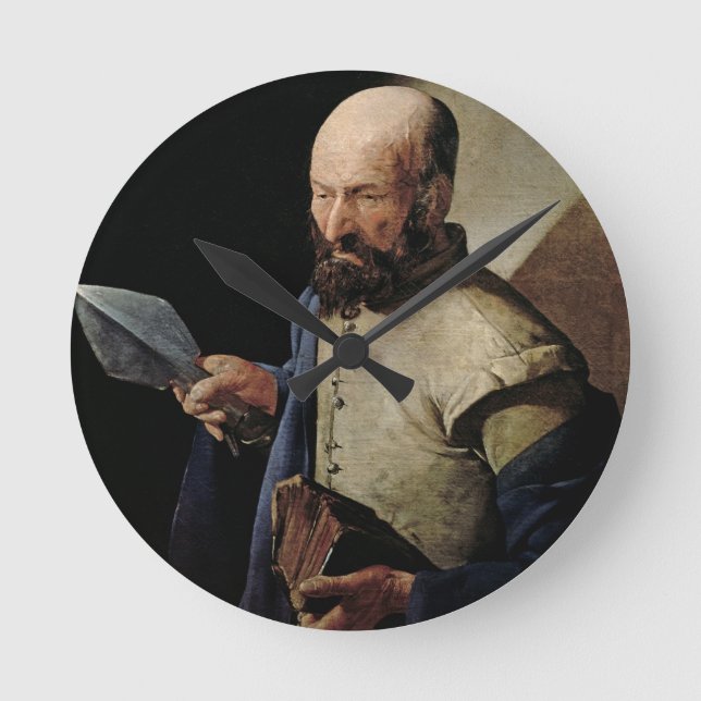 Saint Thomas (oil on canvas) Round Clock (Front)
