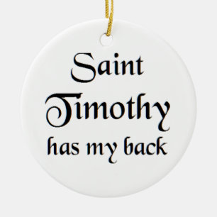 saint timothy coffee mug ceramic ornament