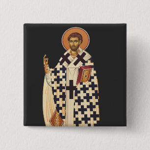 Saint Timothy the first Christian bishop of Ephes 15 Cm Square Badge