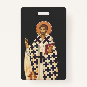 Saint Timothy the first Christian bishop of Ephes ID Badge